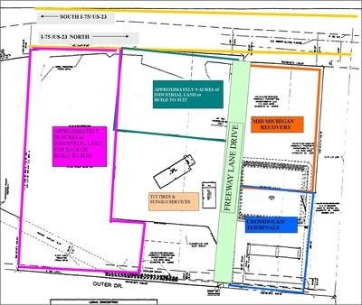 Land on I-75/US-23 Industrial Zoned, Saginaw, MI 48601